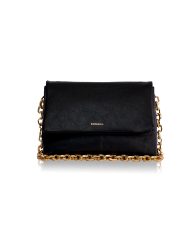 Anna Δερμάτινη Τσάντα Ώμου - Black